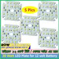 5 pics Solar DC 12V LED lamp plate 20W No need driver For DIY White LED Floodlight Spotlight PCB DC 12 V LED Bulb lamp plate20W Direct DC Led Light Plate dob led lamp plate. 