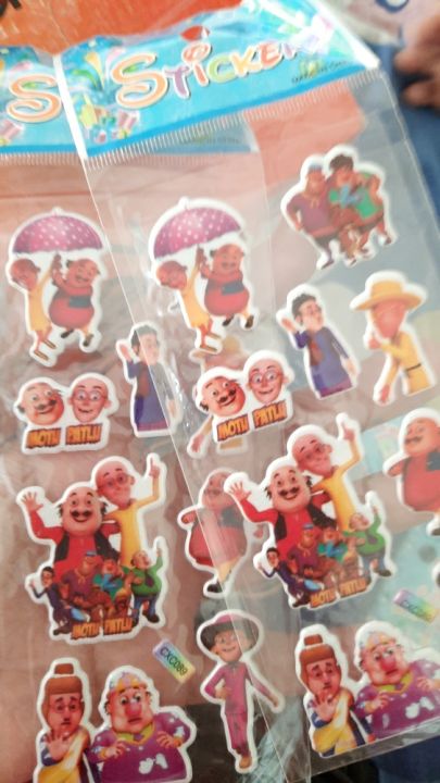 Stickers Kids 3D Puffy Favourite Motu Patlu Cartoon Character Stickers