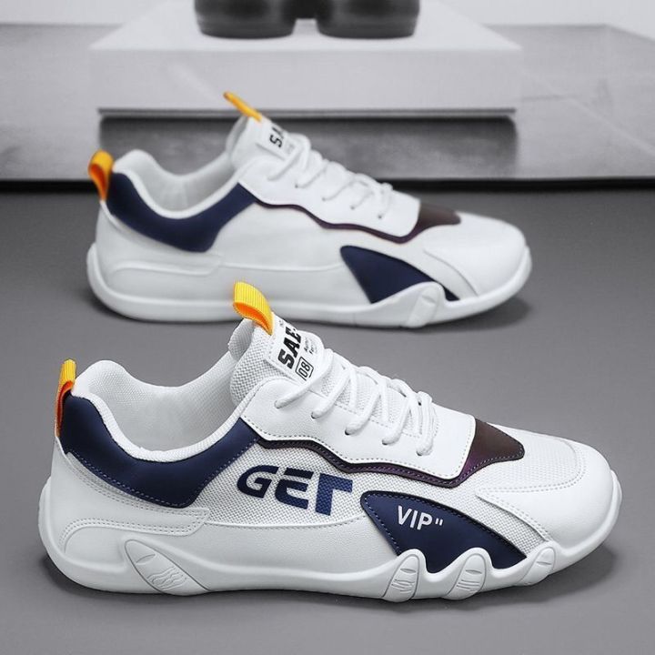 Labor protection shoes, men's shoes, summer breathable canvas shoes, men's construction site work, Korean version, versatile little white sports board shoes, trendy shoes