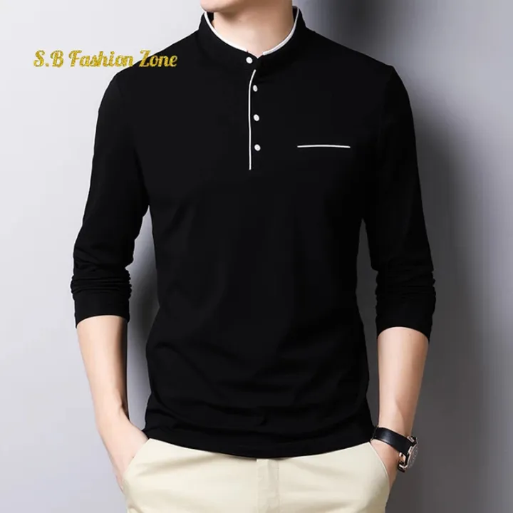 Band%20Collar%20Long%20Sleeve%20Polo%20Shirt%20-%20Image%202