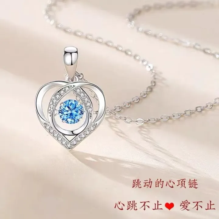 High%20Quality%20925%20Silver%20Blue%20Heart-Beat%20Love%20Neckless%20for%20Girls%20-%20Image%205