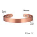 Vintage Red Copper Bangle for Women Ultra Powerful 3000 Guass Magnetic Energy 99.95% Pure Copper Cuff Bracelet Christmas Gift. 