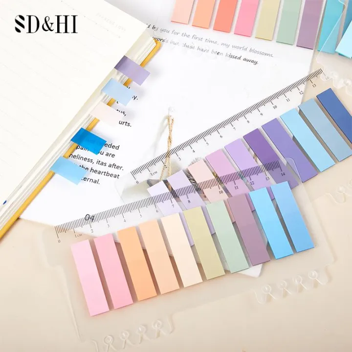 200 Sheets Solid Color Sticky Notes Key Points Index Post Sticker ...