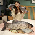 30cm Lifelike Simulation Fish Plush Toys Soft Stuffed Animal Silver Carp Bream Pillow for Pet Dog Creative Toys Kids Girls Gift. 