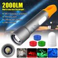 Mini Multi-color Flashlight Green/Red/Blue/White COB LED Toch Zoom USB Charging Haning Tent Lamp Hunting Outdoor Fishing Light.