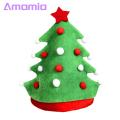 Christmas Hat Joyful Christmas Plush Hat Festive Red Green Xmas Tree Hat for Holiday Party Decoration Perfect Gift for New Year 2023 Celebration Southeast Asian Buyers' Favorite Soft Plush Christmas.