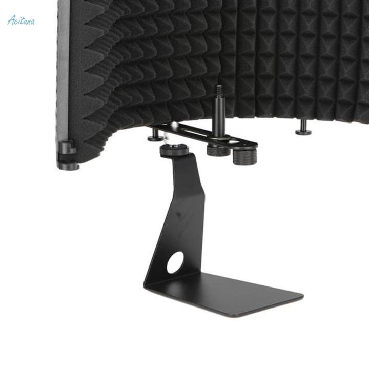 Microphone%20Mic%20Isolation%20Shield+%20Stand%20Soundproofing%20Vocal%20Reflection%20Filter%20-%20Image%209