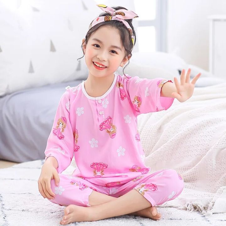 Children's%20Pajamas%20Set%202pcs%20Cartoon%20Kids%20Sleepwear%20Baby%20Boys%20Clothes%20Sleep%20Suit%20Summer%20Cotton%20Pyjamas%20Infant%20Nightwear%20For%20Girls%20-%20Image%204