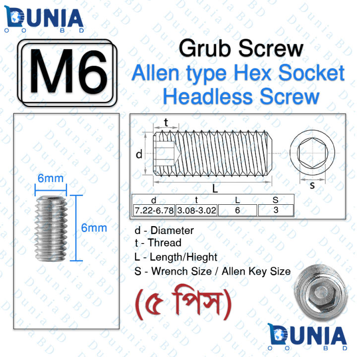 M6%20Grub%20Screw%20Stainless%20Steel%20Flat%20Point%20-%20Image%202