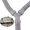 TWEXQNY 3pcs 3.5Ft Washing Machine Pvc Y Shaped Drain Discharge Hose Washer Pipe Connector , with 2 Waterproof Rings.