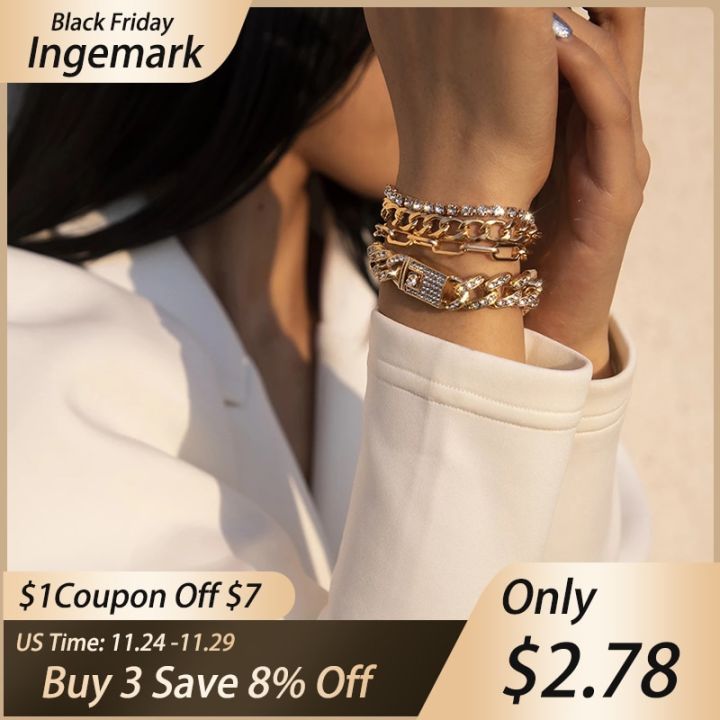 4Pcs/Set%20Luxury%20Shiny%20Rhinestone%20Bracelets%20Set%20Bangle%20Women%20Men%20Adjustable%20Clear%20Crystal%20Chunky%20Link%20Charm%20Bracelet%20Hand%20Jewelry%20-%20Image%204