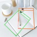 30 Pack Dry Erase Pockets PVC Transparent Sewn Dry Erase File Bag Reusable Dry Erase Bag.
