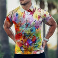 Men's Polo Shirt Golf Shirt Funny Pattern 3D Printed Musical Guitar Outdoor Casual Street Short Sleeve Sports Fashion Street Top. 
