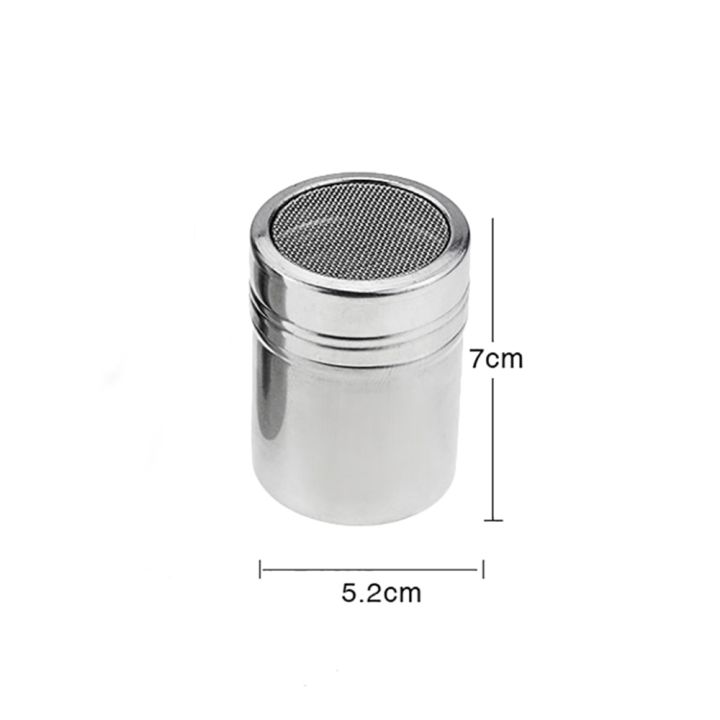 Stainless Steel Chocolate Shaker Cocoa Flour Icing Sugar Powder Coffee Sifter Lid Shaker Cooking Tools Coffee Accessories
