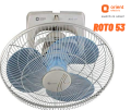 Orient Electric Roto-53 400 MM high speed ceiling mounted fan (White & Blue). 