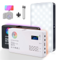 2500K-9000K LED RGB Camera Light Color Output Video Light Kit Dimmable Panel Light Rechargeable LED Light Black Easy Install Easy to Use. 