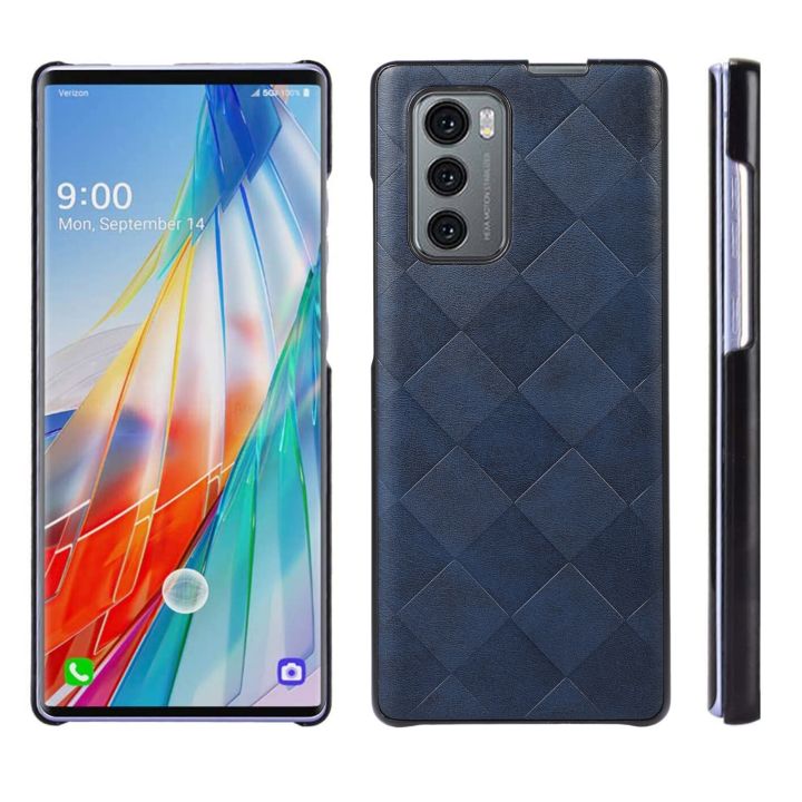 Wing Phone Case Back Cover For Lg Wing Phone Case For LG Wing 5G Weave Plaid PU Phone Case Wing Phone Case Back Cover For Lg Wing Phone Case For LG Wing 5G Weave Plaid PU Phone Case
