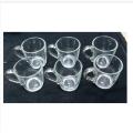 6 Pieces Tea Cup Set - Transparent - Enjoy Tea Time With This Elegant Transparent Cup Set.