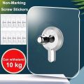 Adhesive Punch-Free Wall Hook Sticker,Wall Hooks for Hanging,Wall Nails Screw Hook,Traceless Picture Frame Hanging Hook,Kitchen Bathroom Storage Organizer. 