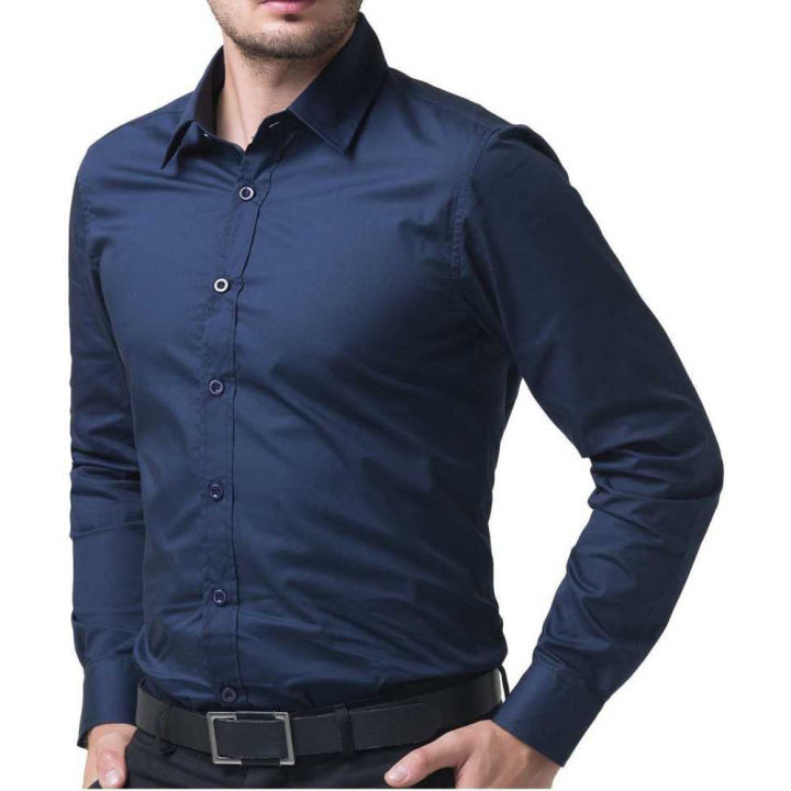 Navy%20Blue%20Long%20Sleeve%20Formal%20Shirt%20For%20Men%20-%20Formal%20Shirt%20For%20Men%20-%20Image%202