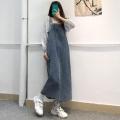 Spring Summer Denim Overall Dress Women Sleeveless Jeans Dresses Fashion Female Solid Slip Casual Loose Spaghetti Strap Dresses.