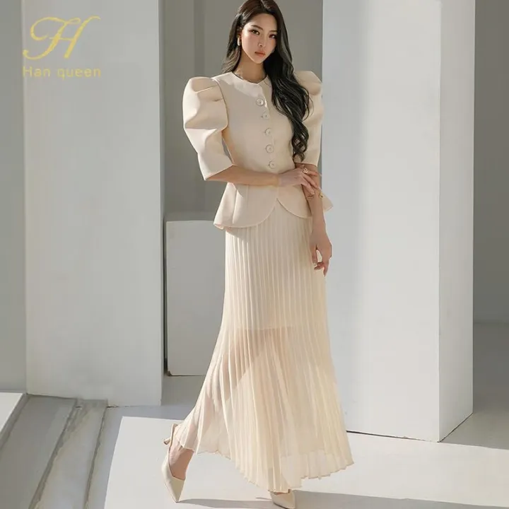H%20Han%20Queen%20New%20Work%20Wear%202%20Pieces%20A-Line%20Pleated%20Vestidos%20Korean%20Slim%20Vintage%20Dresses%20Elegant%20Fashion%20Summer%20Casual%20Party%20Dress%20-%20Image%207