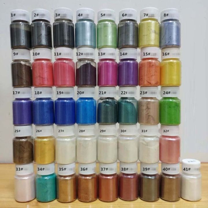 10g 48 Color Pearl Pigment Pearlescent Mica Powder Epoxy Resin Dye Jewelry Making