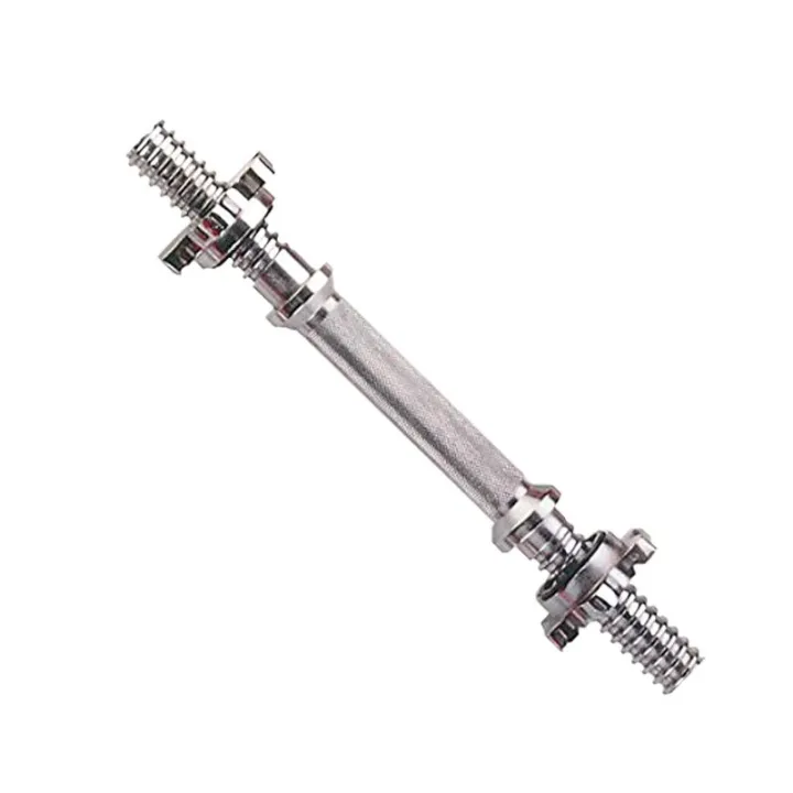 12%20Inch%20Dumbbell%20Bar%20Silver%20%E2%80%93%20Steel%20Dumbbell%20Rod%20with%20Spin%20Lock%20for%20Weight%20Lifting%20Gym%20Exercise%20-%20Image%202