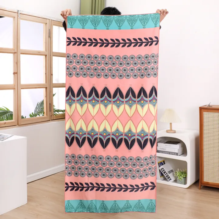 Printed%20Bath%20Towel%20Beach%20Towel%20Microfiber%20Absorbent%20Soft%20Foreign%20Trade%20Swimming%20by%20the%20Sea%20Holiday%20Pad%20Shawl%20-%20Image%203