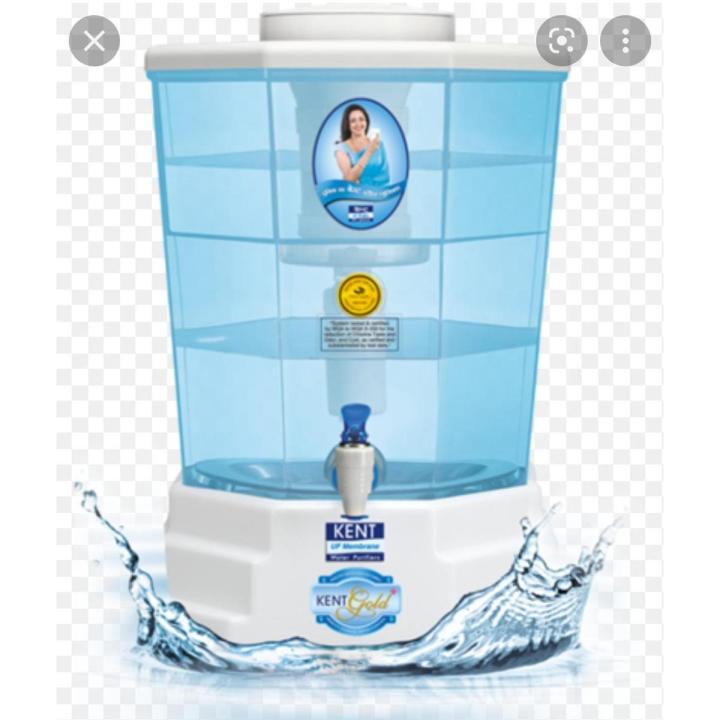 Gold Plus Gravity Based UF Water Purifier 20L - White and Sky Blue