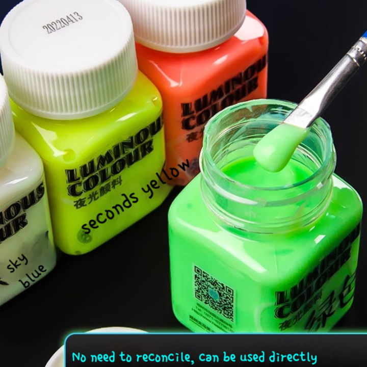 Fluorescent%20Acrylic%20Glow%20In%20The%20Dark%20Paint%20Brightness%20Luminous%20Student%20Hand%20Painted%20DIY%20Textile%20Wall%20Light%20Absorbing%20Pigment%20-%20Image%206