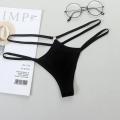 Female Hollow Low Rise Women Lingerie Thong Cotton G-String Strap Panties. 