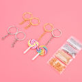 220 Pcs Key Ring with Chain Jump Rings Screw Eye Pins Set for Resin DIY Crafts Nicle. 