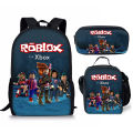3D New Product Roblox Student School Bag, Lunch Bag, Pencil Case, Roblox Printed Backpack, Three-Piece Set, One Piece Dropshipping. 