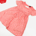 Girls Comfortable Printed Casual Short Sleeve Frock From Levin. 