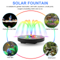 3.5W Solar Fountain for Bird Bath LED Solar Water Fountains with 2200mAh Battery Solar Powered Fountain Pump.