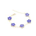 CARLIDANA Luxury Design Five Leaf Flower Bracelet Wholesale Vacuum Gold Plated Fashion Colorful Flower Jewelry for Women Party.