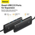 BASEUS USB Hub 4 in 1 HUB Multi USB 2.0 Adapter With USB C Port Splitter. 