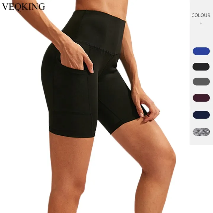 High%20Waisted%20Yoga%20Shorts,Women%20Side%20Pocket%20Tight%20Athletic%20Training%20Sports%20Short,Quick-Dry%20Stretch%20Running%20Fitness%20Shorts%20-%20Image%203
