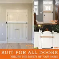 2X4 Door Barricade Brackets Heavy Duty Upgraded Door Bar Holder Brackets for Home Security Suit for 2X4 Lumber Black Accessories. 