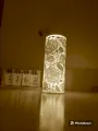 Handmade Lamp Shade Soft light and glosy finish Transpoart paper wity PVC Bright LED. 