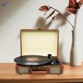Record Player Retro Record Player Wood Vinyl Player Phonograph With Speakers 3 Speeds For Bar Entertainment Home Office Decoration.
