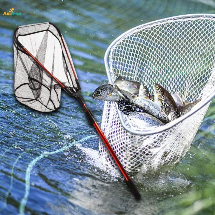 Telescopic Fishing Landing Net with Telescoping Pole Handle Folding Fish Net