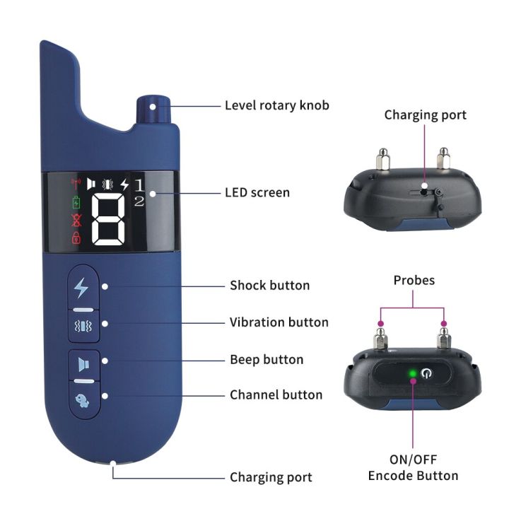 Electric%20Remote%20Control%20%20Training%20Collar%20Waterproof%20Rechargeable%20for%20All%20Size%20s%201000ft%20Range%20Beep%20Shock%20Vibration%20Sound%20913-2%20-%20Image%204