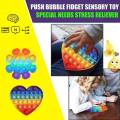 Push Pop Bubble Sensory Fidget Toy Silicone Pop Bubble Sensory Silicone Toy Simple Dimple, Autism Special Needs Stress Reliever, Anxiety Relief Tool. 