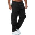 New Men Cargo Pants Summer Button Zipper Stretch Waist Loose Trousers Casual Multi-Pocket Straight Pants Sports Outdoor Wearing.