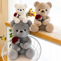 Creative Couple Teddy Bear Doll Valentine's Day Rose Bear Bear Plush Toy Cross Border Ragdoll Girl Gifts.