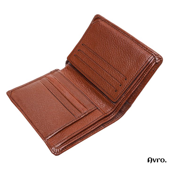 Avro Premium 100% Genuine Cow Leather Money Bag For Men Stylish Export Quality Wallet For Men