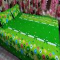 Digital Home Tex Cotton Fabric 5 Feet By 6 Feet Multicolor King Size Bedsheet With Two. 