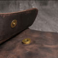 Vintage Brown Crossbody for Men Genuine Leather Men's Casual Shoulder Bag Fashion Design Sling Bag 7.9 inch ipad Phone Bag.